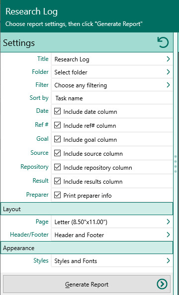 RM9_Publish-Reports-ResearchLog-Settings