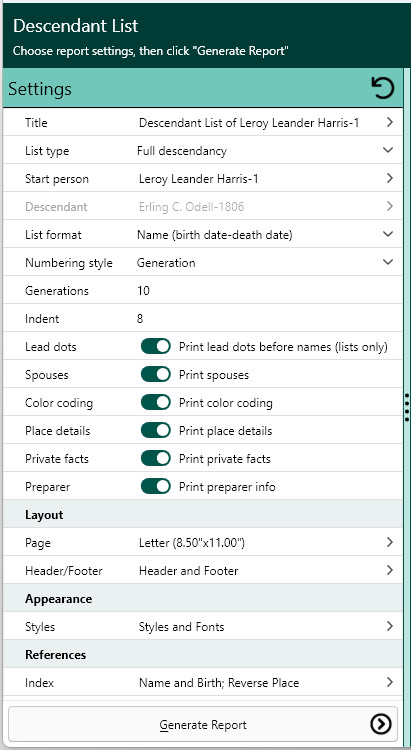 RM_Publish-Reports-DescendantList