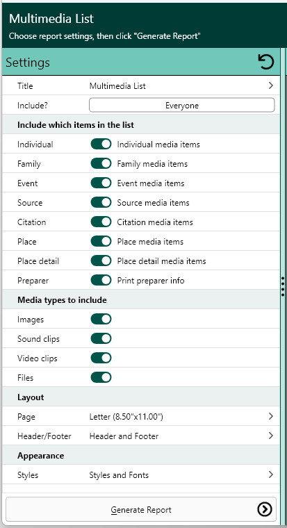 RM_Publish-Reports-MultimediaList