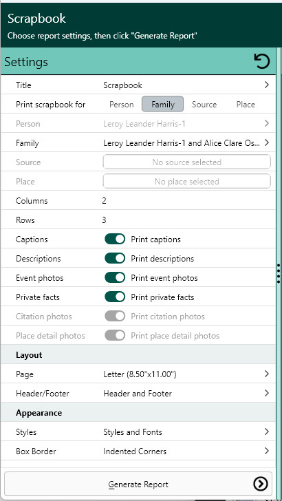 RM_Publish-Reports-Scrapbook-Settings